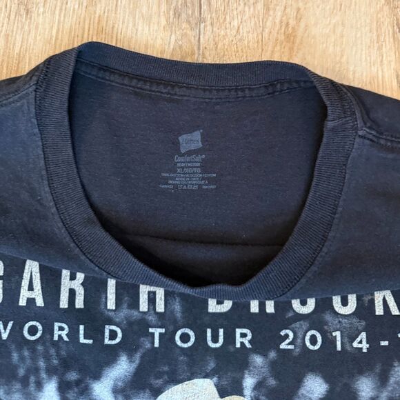 Garth Brooks Tour T-Shirt World Tour 2014-2016 Black XL Graphic Band Tee - Picture 3 of 5